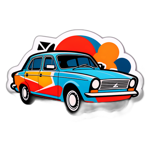 Логотип Lada Azimut с элементами абстрактного дизайна и силуэтом машины