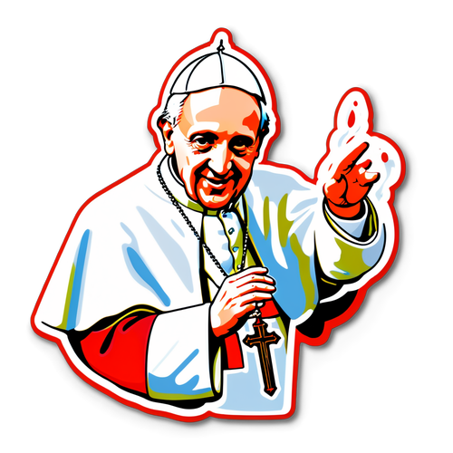 Vintage na Sticker ni Pope Francis