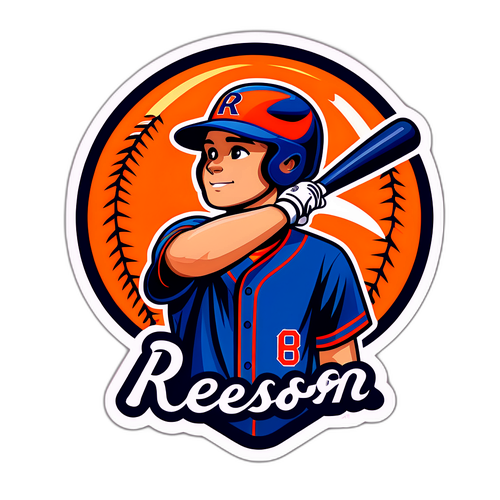 Bold Baseball Sticker Featuring Reese Olson