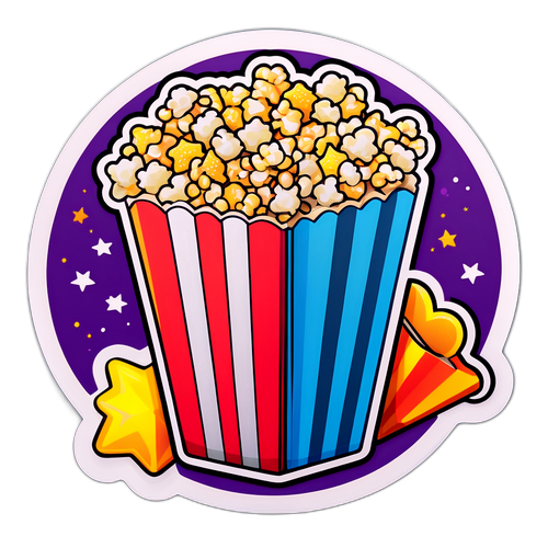 Farverig Prime Video klistermærke med streaming elementer