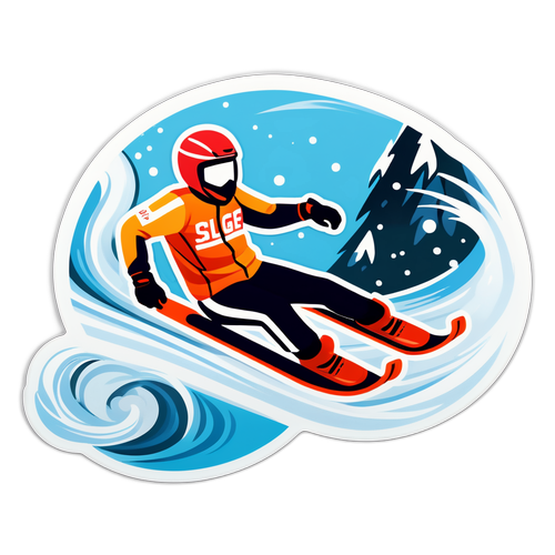 Luge Action on the Icy Track