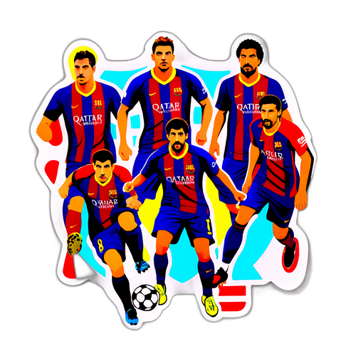 สติ๊กเกอร์นักเตะบาร์เซโลนาในท่าชิงชัย