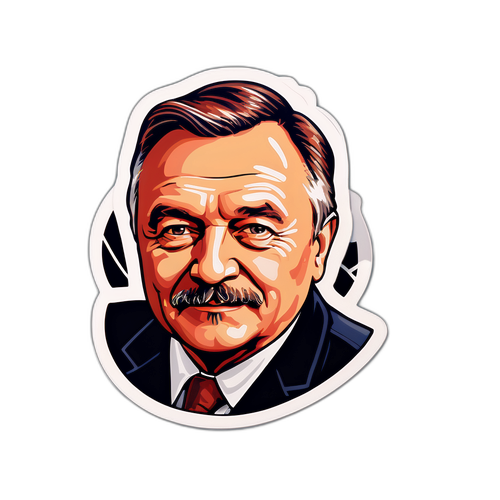 György Matolcsy portréja modern művészeti stílusban