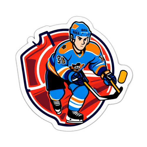 CHL-pelin dynaaminen jääkiekko stickeri