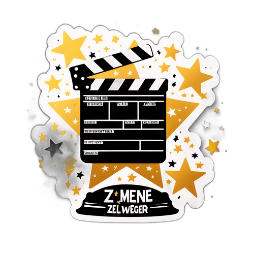 Glitzernde Filmklappe von Renée Zellweger