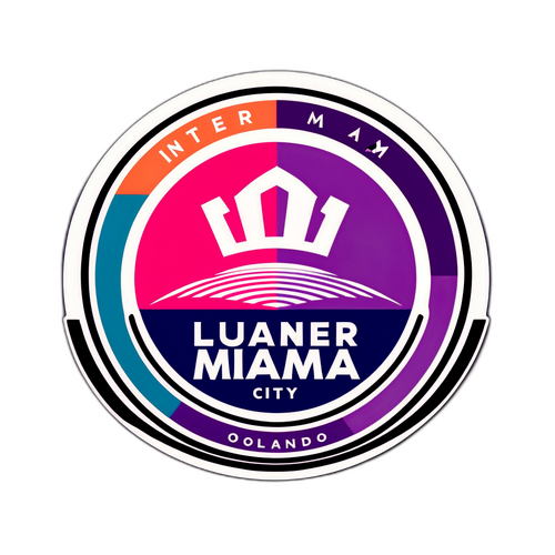 Arte de dois times se enfrentando: Inter Miami vs Orlando City
