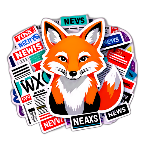 Vibrant Fuchs med Nyhetsoverskrifter