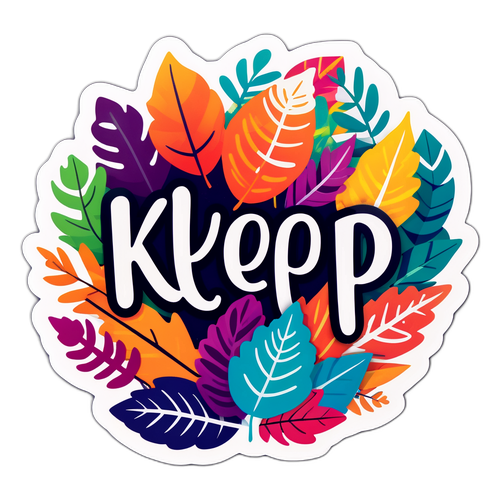 Desain Stiker 'Keep' yang Berwarna-warni