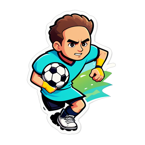 De Ongelooflijke Fusie van Voetbal en Popcultuur: Een Sticker die je Niet Mag Mislopen!