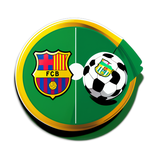 Elegant design med Betis og Barcelona logoer