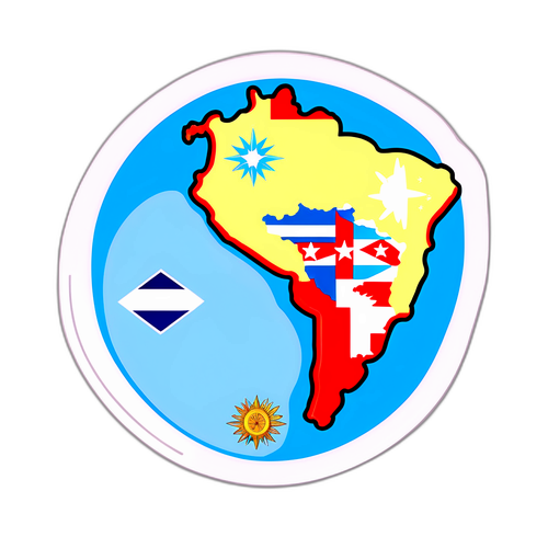 Autocollant de la carte de Porto Rico et de l'Argentine