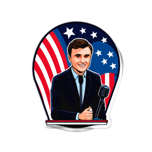 Stark klistermärke av Charlie Kirk