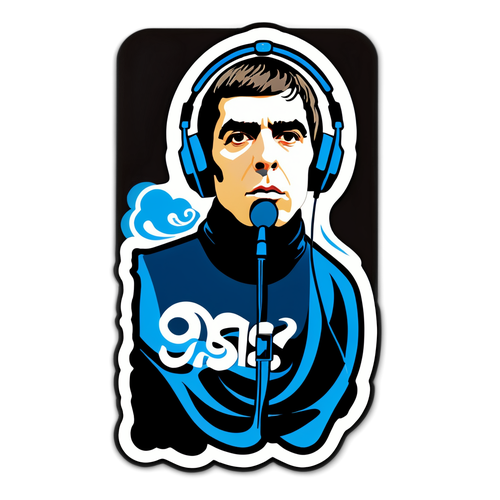 Den Ultimative Oasis Sticker: Oplev Liam Gallaghers Grafiske Glamour!