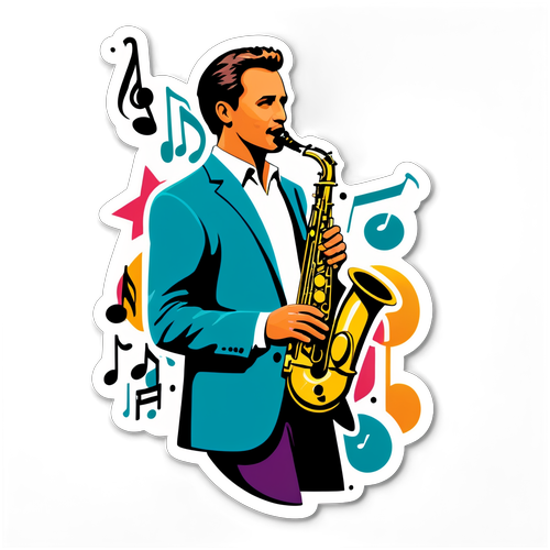 Jazzin' Vibe: Paul Teal's Saxophone - A Colorful Celebration of Musical Artistry!