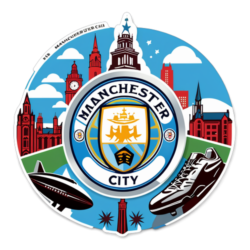 Manchester City Logosu ve Şehrin İkonik Manzaraları