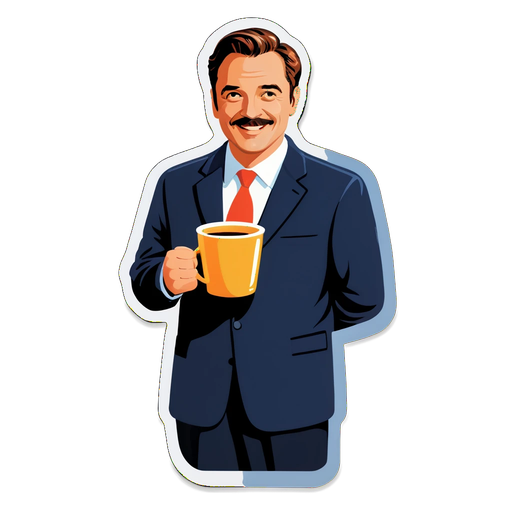 Meet Your New BFF: The Cheerful Gentleman Sticker That Will Brighten Your Day!