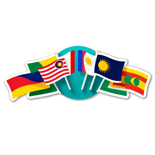 Stiker Bendera Negara-Negara Anggota ASEAN