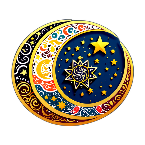 Representasi Artistik Bulan Sabit dan Bintang