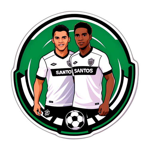 Sticker de la emocionante partida Santos - Corinthians