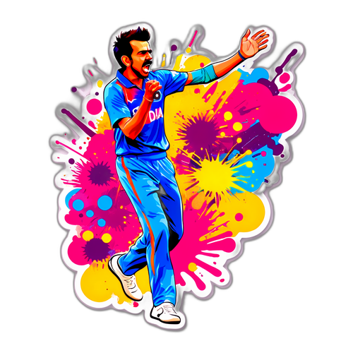 युज़वेंद्र चहल विकेट लेते हुए