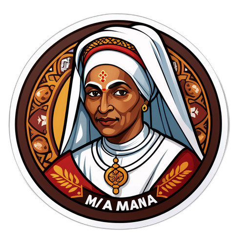 Una pegatina de Othmane Maamma con elementos culturales que destacan la herencia mediterránea