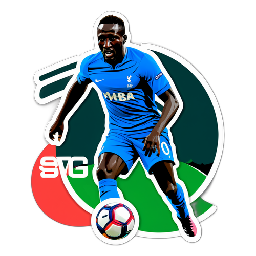 Autocollant de Moussa Sissoko en action