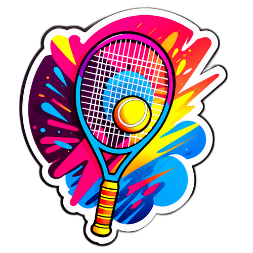 Vibrant Racket og Bold Sticker