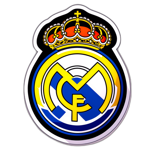Stilizált Real Madrid matrica tervezete
