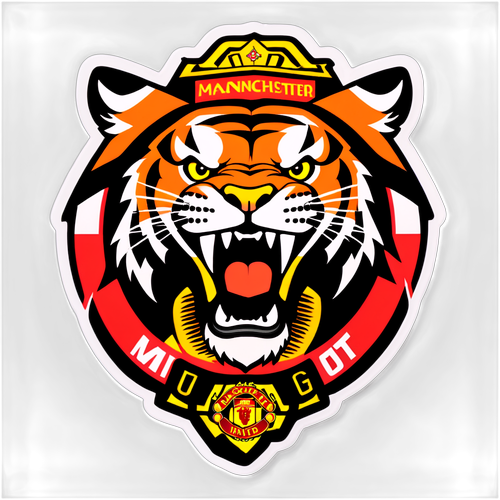 Kraft og Enhed: Manchester Uniteds Tiger Sticker Til Matchen Mod Leicester City!