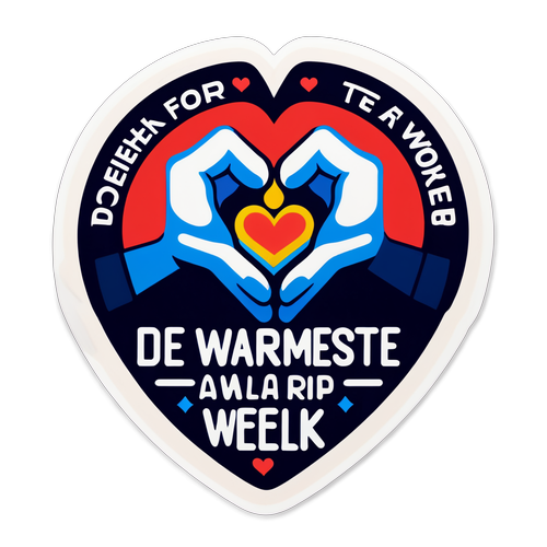 Sticker voor De Warmste Week 2024