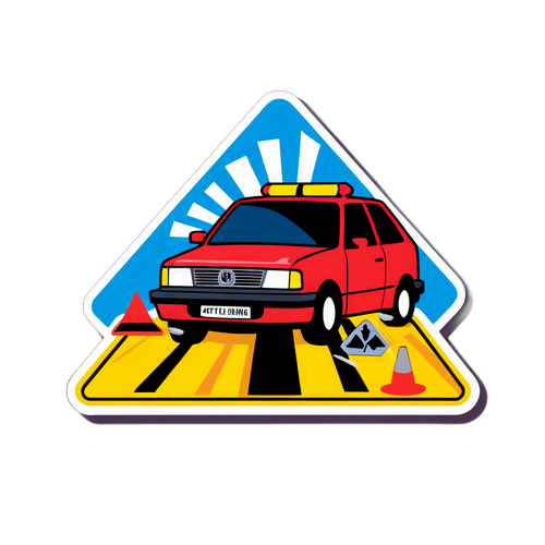 Illustration eines Verkehrsunfalls auf der A4
