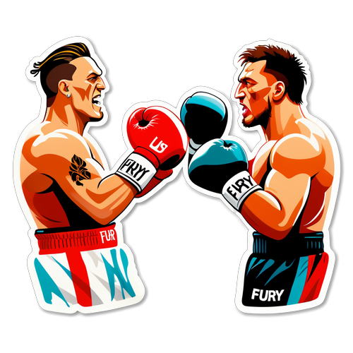 Stiker Energetik Usyk dan Fury Siap Berlawan