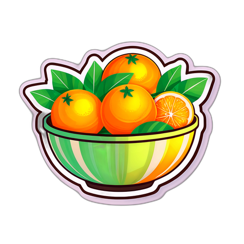 Oranges Juteuses dans un Bol Décoratif