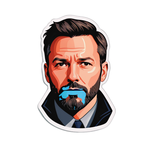 Ritratto Minimalista di Ben Affleck