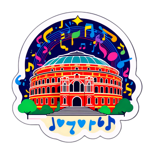 Iconische Royal Albert Hall met Muzikale Achtergrond