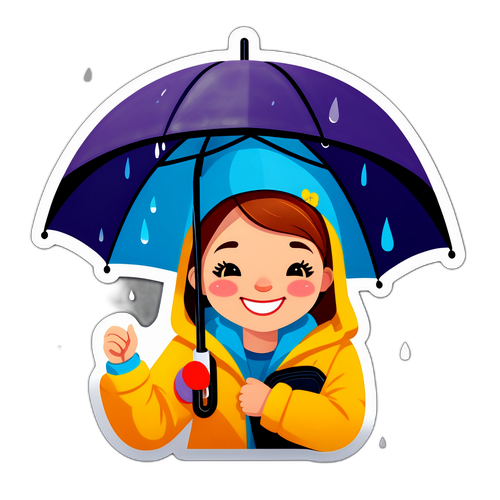 Эмоциональный дизайн с Анной Заворотнюк под зонтом в дождливый день