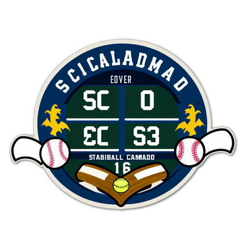 Scoreboard-Inspired SEC Softball Standings Sticker