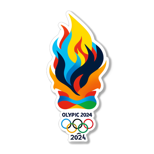 Voel de Vlam! Olympische Spelen 2024 Sticker die Sportpassie Ontsteekt!