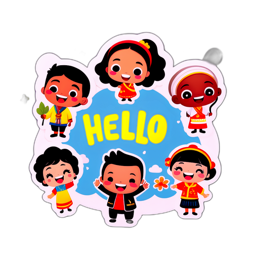 Sticker 'Halo' Ceria dengan Karakter Kartun