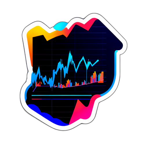 Rising Dow Jones Chart Sticker