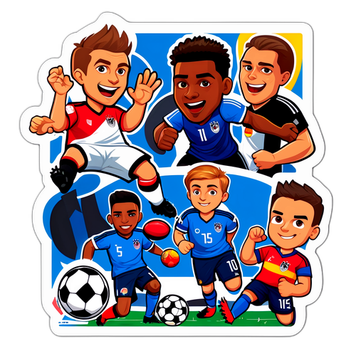 สติ๊กเกอร์ธีมฟุตบอลระหว่างเยอรมนีและสโลวาเกีย