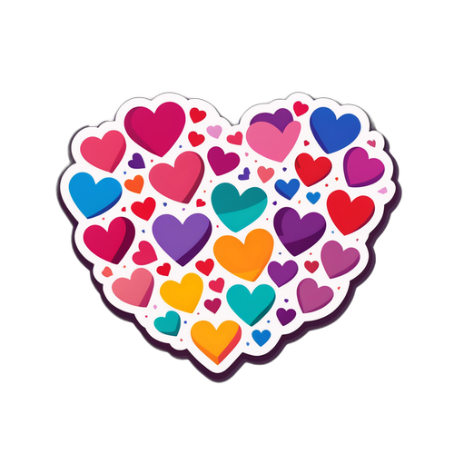 Ilustracja symbolizująca miłość i przyjaźń