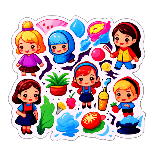 제미나가 이끄는 다양한 상황 스티커 시리즈