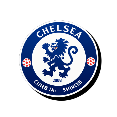 Šokující Sticker: Chelsea Logo v Moderním Stylu, Který Každého Ohromí!