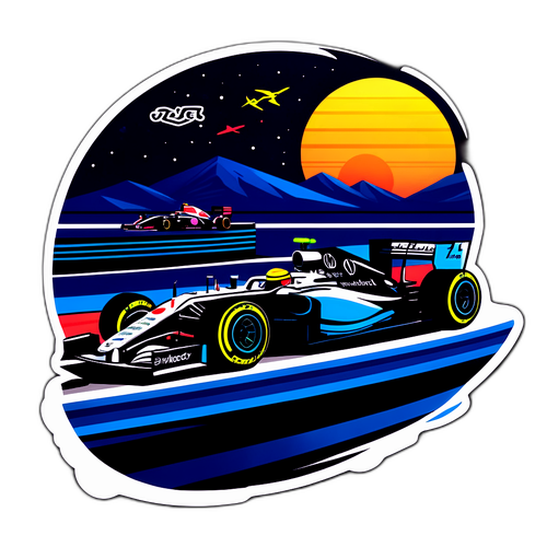 F1 Förarens Silhuett på Nattbanan