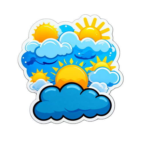 Pelekat Cuaca Ceria