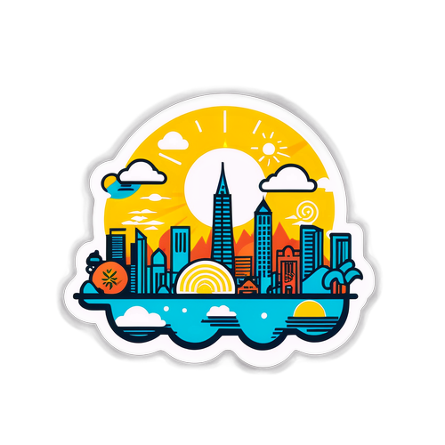 Thiết kế nhãn dán thành phố Hồ Chí Minh dưới ánh nắng