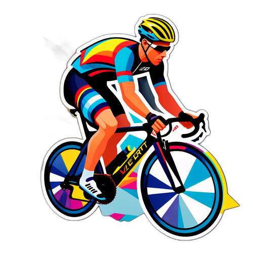 Styletisk av Wout Van Aert i sykling