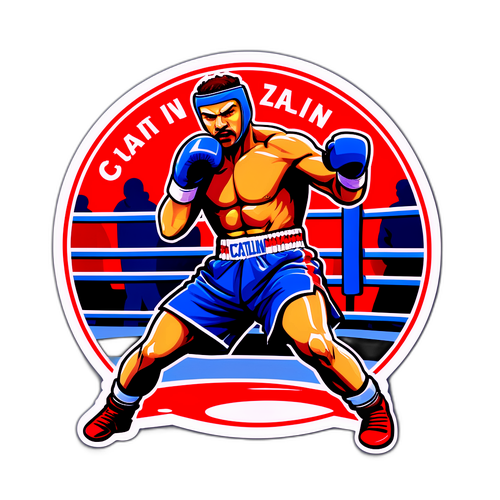 Autocolant cu Cătălin Zmărăndescu în acțiune