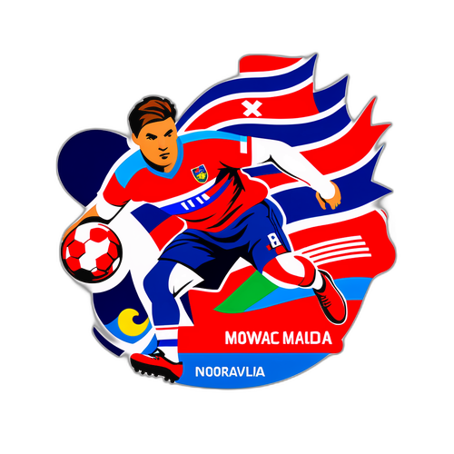 A Norvégia–Moldova labdarúgó mérkőzés légköre grafikus megjelenítésében